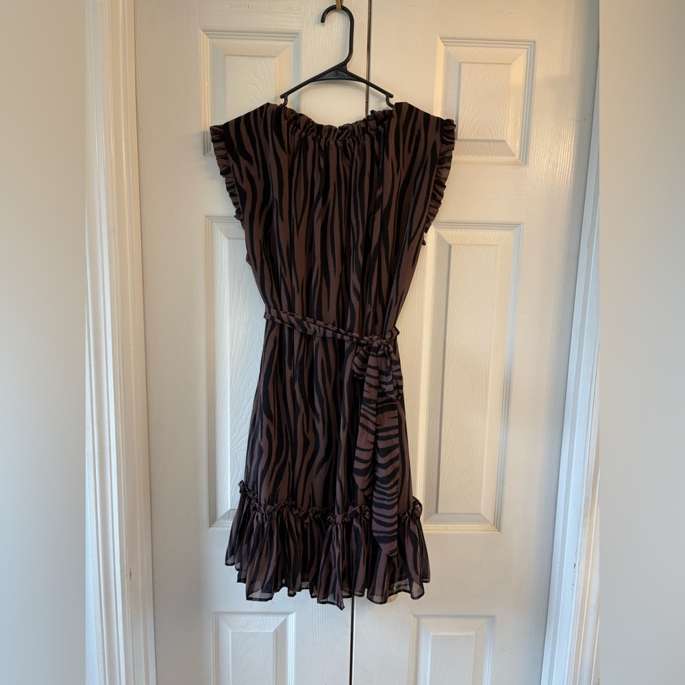 Karlie Brown Zebra Print Casual Kids Dress